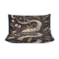 thumbnail image 3 of 3 Pcs Soft Bedding Set, Includes 1 Duvet Cover with Zipper And 2 Pillow,Shams Flower Entwined Snake Full(79"×90"), 3 of 8