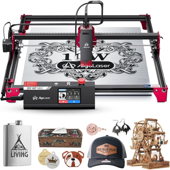 Algolaser Delta 40W Laser Engraver with 3.5 Inch Touch Screen Automatc Air Assist Desktop Woodworking Cutter Metal Acrylic Print