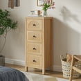 thumbnail image 4 of 4 Drawer Dresser for Bedroom Tall Chest of Drawers Wood Storage Dresser Organizer Nightstand for Living Room, 4 of 8