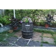 thumbnail image 5 of 23.5" Brown and Black Whiskey Barrel Fountain and Planter with White LED, 5 of 8