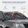 thumbnail image 4 of Honeii Paisley Print Foldable Car Sun Shade for Windshield, 2-Piece UV Protection Shade, Protects Car Interior, Ideal for Cars, Trucks, SUVs-Small, 4 of 6