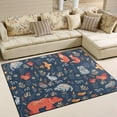 thumbnail image 2 of FREEAM Soft Foam Area Rugs Fairy Tale Forest Animals Bear Fox Non Slip Play Mats for Kids Boys Girls Playing Room Living Room 80x58 inch, 2 of 6