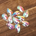 thumbnail image 4 of Bead Sewing Stone 200 Pcs  Bead Acrylic Resin Drip Sewing Rhinestone Buttons 7x12mm Shoe Decoration  White, 4 of 8