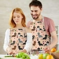 thumbnail image 3 of Black Cute Dachshund Dog and Wine Apron-Garden Aprons for Women with Pockets-Cotton Linen Waterproof Kitchen Cooking Gardening Aprons Adjustable for Kitchen,Cooking,BBQ and Salon 33x27 Inch, 3 of 7