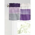 thumbnail image 6 of Valances for Windows Purple White Rod Pocket Cafe Window Treatments Valance Curtains for Kitchen Bathroom Laundry Basement Windows 42"x12", 6 of 9