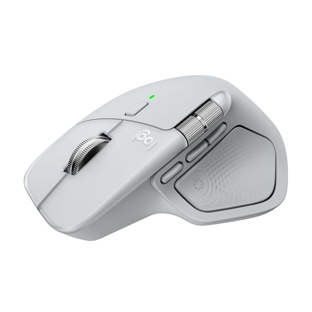 Logitech MX Master 4 para Mac Ratón Bluetooth Blanco Plata