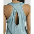 thumbnail image 5 of Real Essentials 5 Pack: Women's Crossback Keyhole Open Back Workout Tank Top Dry-Fit Sleeveless Yoga Gym (Available In Plus), 5 of 7