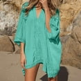 thumbnail image 2 of Wozhidaoke Swimsuit Coverup For Women Beach Bathing Suit Swim Bikini Swimsuit Oversized Cover Up Dresses Green One Size, 2 of 9
