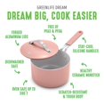 thumbnail image 2 of GreenLife Dream 2 Quart Ceramic Nonstick Sauce Pan with Lid, Dusty Rose, 2 of 7