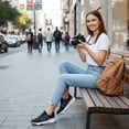 thumbnail image 2 of Ecetana Womens Sneakers Lightweight Breathable Tennis Walking Shoes for Women, 2 of 8