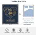 thumbnail image 2 of Ivory Gifts for 14th Anniversary Blanket 14th Anniversary Wedding Gifts for Husband Wife Couple, 14 Year Anniversary Romantic Gifts for Him Her, 14 Years of Marriage Throw Blankets, 2 of 7