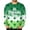 Green, variant on St. Patrick's Day Long Sleeve Shirts for Men Fashion Letter Clover Print T-Shirt Comfy Casual Crewneck Pullover Holiday Fancy Graphic Tees Red XL