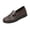 Brown, variant on EKVAHL Women's Slip‑On Casual Loafers, PU Leather Vintage Walking Flats, Anti Slip Wide Fit Elderly Daily Walking Shoes Black