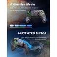 thumbnail image 4 of Mando inalámbrico compatible con Switch/Lite/OLED/PC/iOS/Android, mando programable con RGB brillante, activación mediante emparejamiento con una sola tecla, función de vibración turbo, 4 of 9