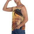 thumbnail image 3 of Balery Sunset Dancing Dolphin A Camisetas sin mangas para hombre, absorbe la humedad y protege contra el mal olor.-Small, 3 of 7