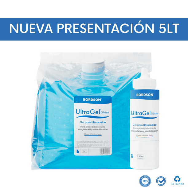 4 Piezas Gel Conductor para Ultrasonido UltraGel Classic Bordson 5lt c/u  Bordson Classic | Walmart en lnea