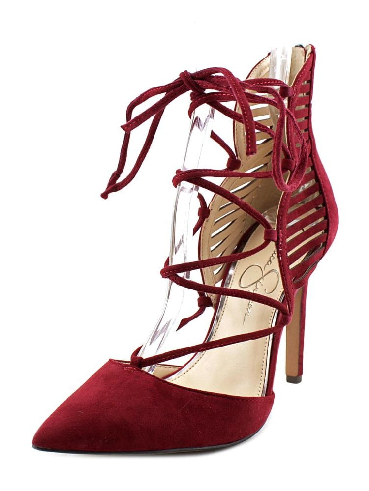 jessica simpson red suede heels