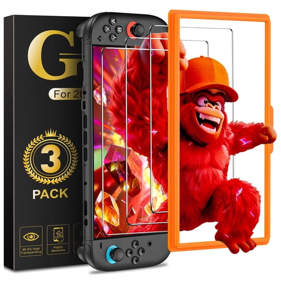 EUROA Switch 2 Screen Protector，Tempered Glass for Nintendo Switch 2, Bubble Free, Anti-Scratch, Touch Sensitive