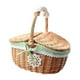 thumbnail image 5 of Cesta de picnic de mimbre decorativa con tapa y asa Cesta tejida de mimbre para parque Pequeño, 5 of 9