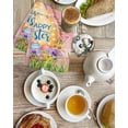 thumbnail image 4 of Pink Happy Easter Kitchen Dish Towels for Drying Dishes Set of 2, Spring Easter Eggs Floral Wooden Waffle Weave Microfiber Hand Tea Bathroom Towels Quick Dry & Absorbent Towel 15.7x23.6, 4 of 7