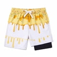 thumbnail image 4 of RTKFRFLM Boys Ice Cream Print Swimsuit Long Sleeve Rash Guard and Swim Trunks with Compression Liner Bathing Suit 3-14Y, 4 of 4