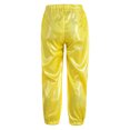 thumbnail image 2 of Sinleey Kids Girls Boys Glittery Metallic Harem Pants Hip Hop Latin Streets Casual Sweatpants Tighten Gold 160, 2 of 6