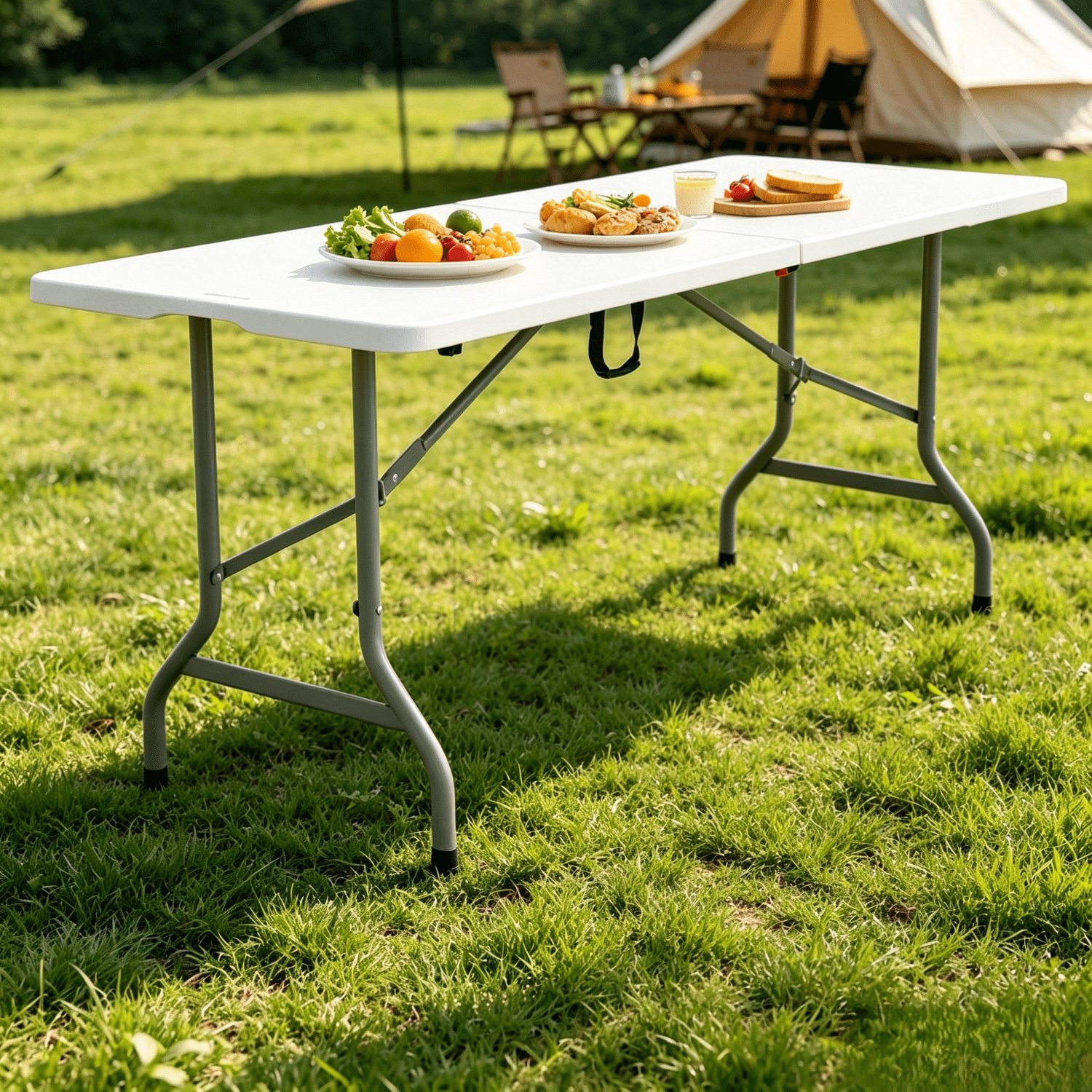 Zimtown 6FT Portable Folding Table – Lightweight Plastic Camping