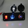 thumbnail image 3 of 1x Enchufe Impermeable de Encendedor de Cigarrillos Voltímetro de Coches con Fuente de Alimentación para Móviles Productos Electrónicos de 12V DC con Interruptor Sunnimix Voltímetro LED, 3 of 8