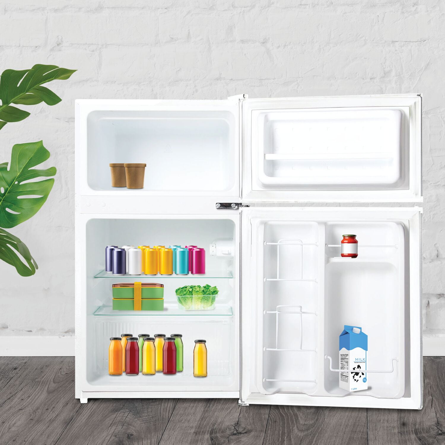 Keystone New Standard 3.1 Cu. ft. 18.5 in W Compact Standard Door Refrigerator/Freezer, White, KSTRC312CW
