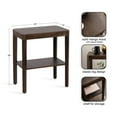 thumbnail image 6 of Kate and Laurel Talcott Modern Rectangle Wood Side Table, 22 x 14 x 26, Dark Brown, Transitional Decorative Two-Tier End Table for Use as a Bedroom Nightstand or Living Room Accent, 6 of 9