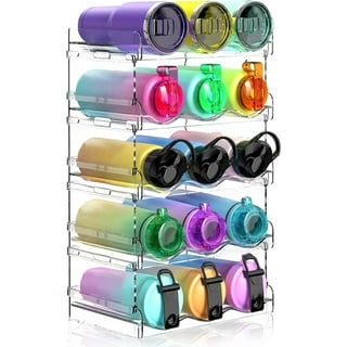 DYTTDG Water Bottles Stackable Water Bottle Organizer, Water Bottle Rack  For Kitchen, Pantry, Helps Organize And Store, Plastic Wine Rack, 2 Pack,  Holds 6 Or 8 Bottles Back to School 