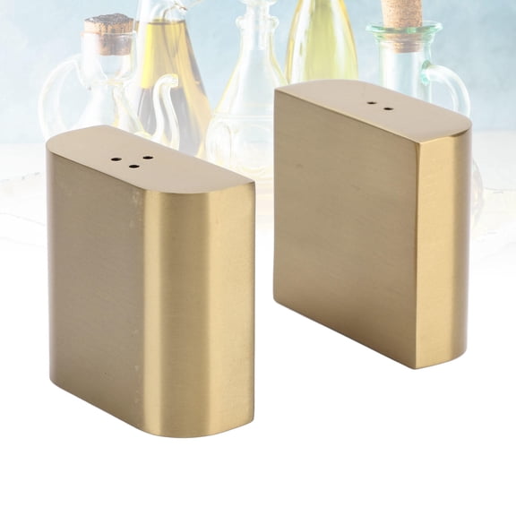 YAHHU 304 Stainless Steel Salt & Pepper Shakers with Lids ,2‑Pack,Rust‑Proof, Break‑Resistant Seasoning Bottles