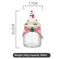 thumbnail image 3 of Christmas Clear Glass Candy Jars Durable and See-through Design for Grain Pasta Dried Fruit Storage - Penguin, 3 of 3