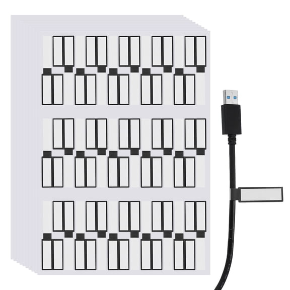 Uxcell 300 Pcs Cable Labels, Waterproof Wire Cord Labels Tags, Cord Organizer Management Tags for Charger Cable Organizer Wire Markers Printer, Black