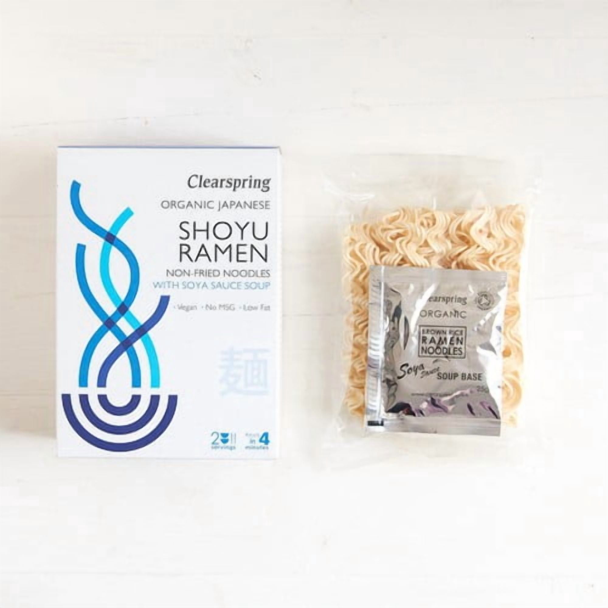 Clearspring Japanese Shoyu Ramen Noodles with Soya Sauce Soup 210g, British Import (Pack of 3)