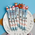 thumbnail image 6 of 2Pcs New Christmas Tree Santa 6 Colors Cartoon Press Cute Ballpoint Pen For Students Christmas Gifts Creative Hand Account Pen Press Ball Point Pen Random * 1 * 1Ml, 6 of 6
