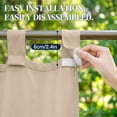 thumbnail image 5 of Lapalife Outdoor Curtain for Patio Waterproof Extra Wide, Tap Top Blackout Curtain Thermal Insulated Drapes, 1 Panel, 100''x 84'', Beige, 5 of 8