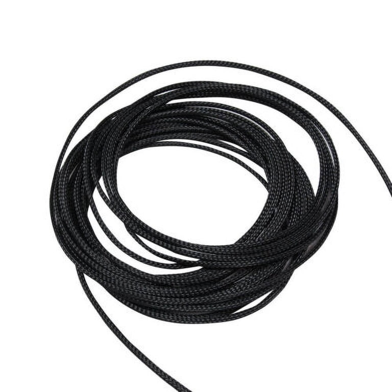 100 Ft Black Expandable Braided Cable Sleeving – 3/8 Inch Wire Loom Tubing