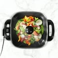 thumbnail image 4 of HIBIBUD 12 in Rectangular Electric Skillet with Glass Lid Non-Stick,Temperature Control, 4 of 7