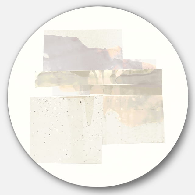 Designart 'forme Neutre Géométrique III' Art Mural Rond en Métal Géométrique - Disque de 36