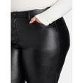 thumbnail image 4 of Terra & Sky Women's Plus Size Faux Leather Pant, sizes 14W-26W, 29" Inseam, 4 of 5
