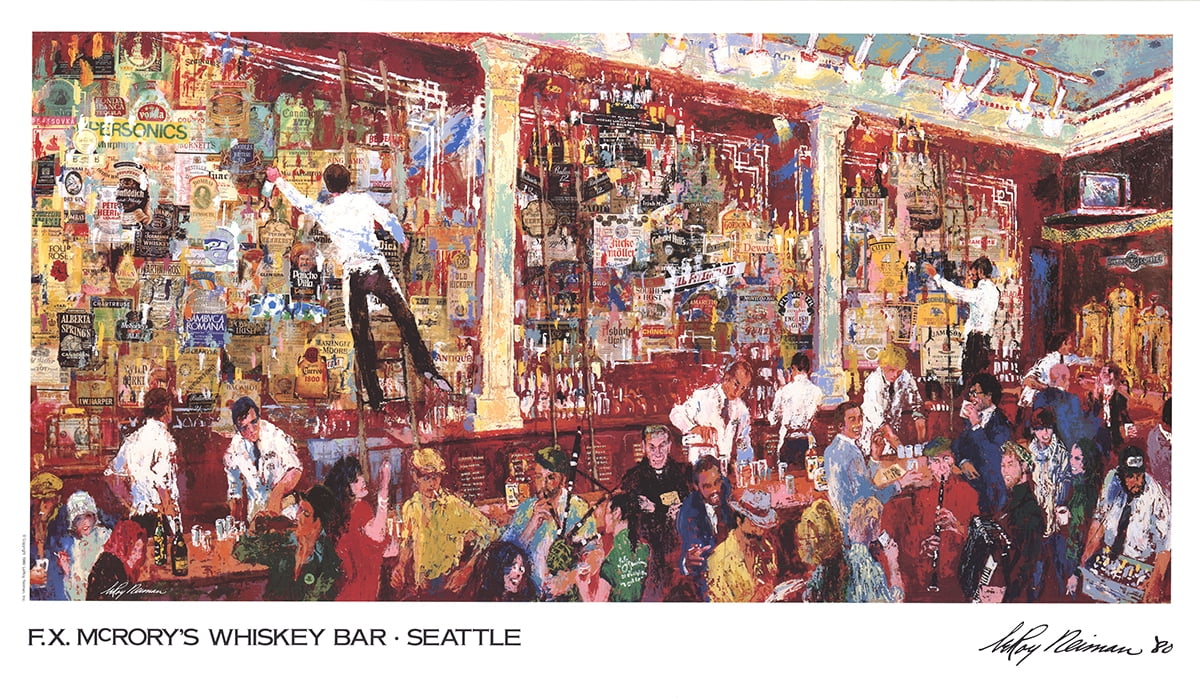 LEROY NEIMAN F.X. McRory's Whiskey BarSeattle 22" x 38