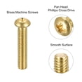 thumbnail image 4 of Unique Bargains M4x20mm Brass Machine Screws, Phillips Pan Head Fastener Bolts 12Pack, 4 of 5