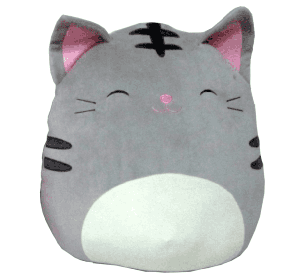 Squishmallow Tally the Grey Cat Soft Plush Pillow 8"/20cm 