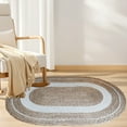 thumbnail image 6 of Rattan Straw Rope Oval Woven Striped Welcome Mat, Hotel Decorative Oval Doormat, 6 of 7