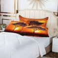 thumbnail image 6 of Acacia Tree and Sunset Plush Pillow Cases Queen Size Ultra Soft Warm Pillowcases with Zipper 20"x30", 6 of 9