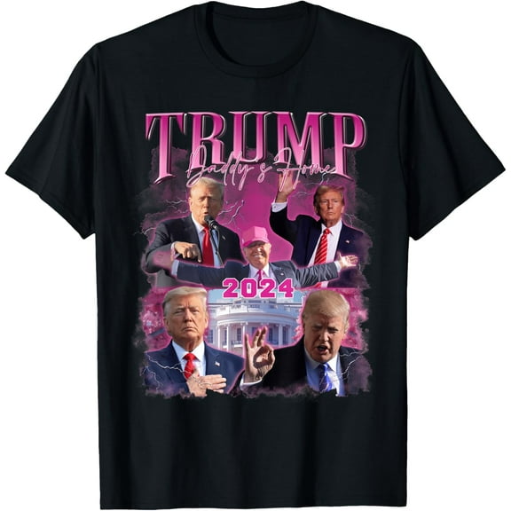 Funny Daddy's Home Trump Pink 2024 Take America Back 2024 T-Shirt