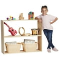 thumbnail image 1 of ECR4Kids Birch 2-Shelf Open Storage Cabinet, Wood Classroom & Home Storage Solution for Kids, 30" H, 1 of 6
