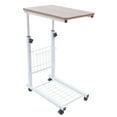 thumbnail image 6 of Adjustable Bed Side Table Hospital Overbed Tray Sofa Bedside Rolling Work Desk w/ Wheels, 6 of 17