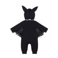 thumbnail image 2 of Bellafa Newborn Baby Boy Girl Halloween Bat Wing Romper Jumpsuit My First Halloween Infant Pumpkin Playsuit With Hat, 2 of 12